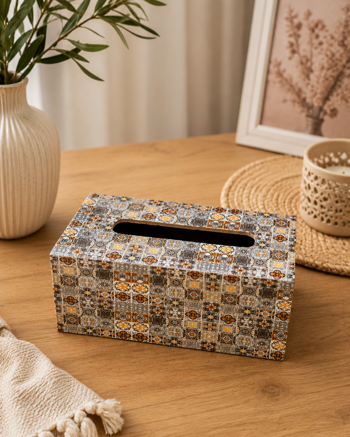 Wooden Tissue Box