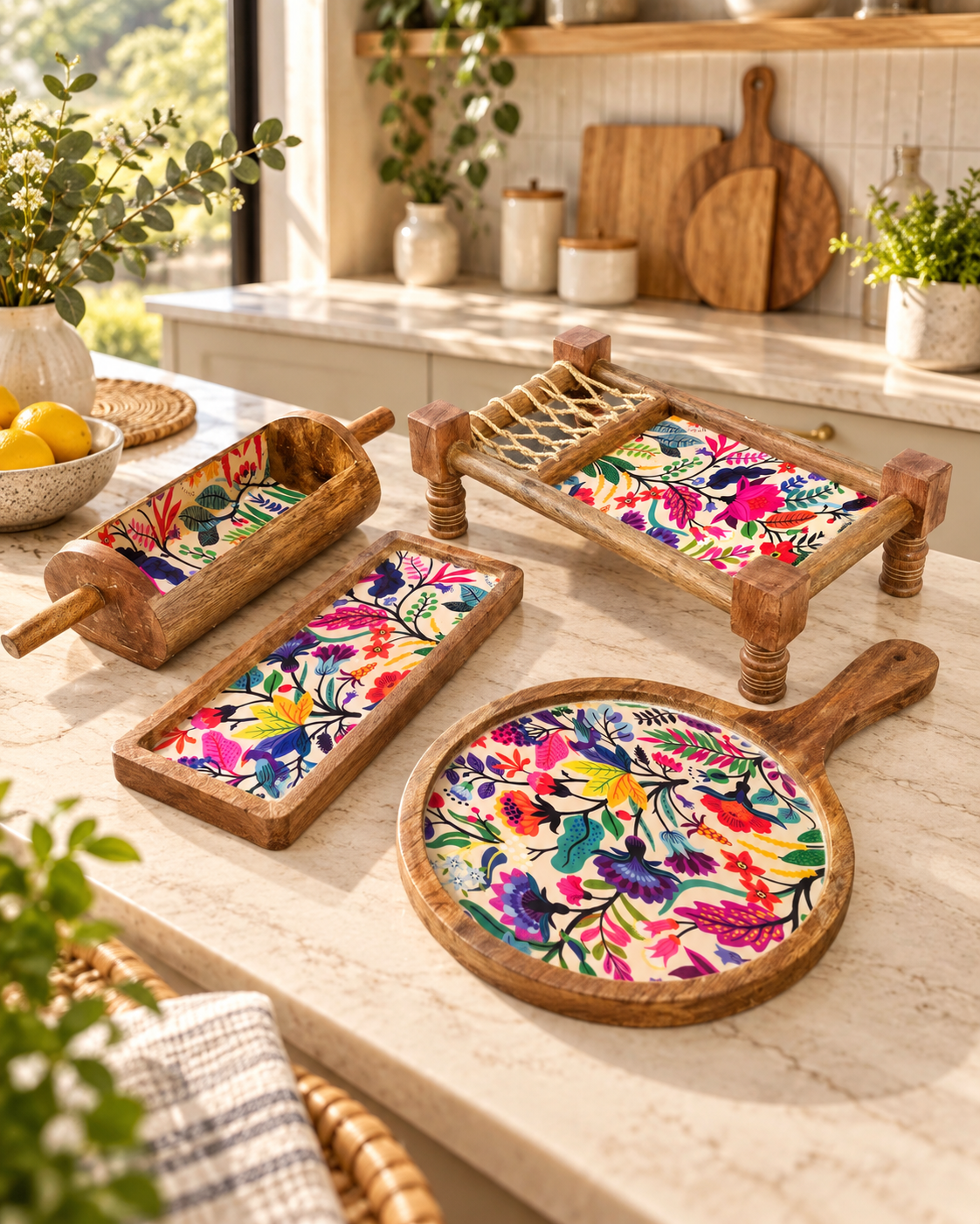 Khatiya Set Yellow Tropical