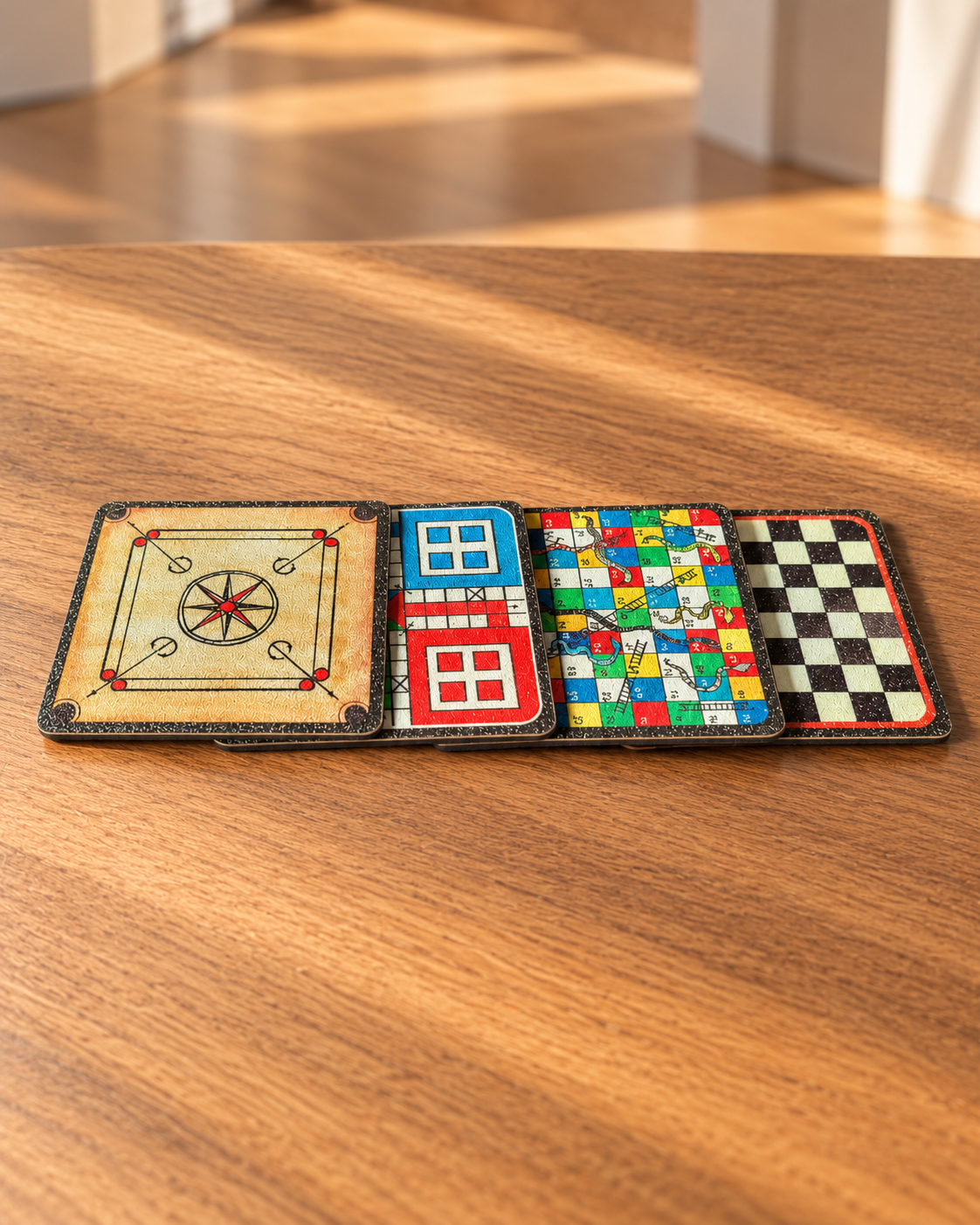 Wooden Game Coaster Set