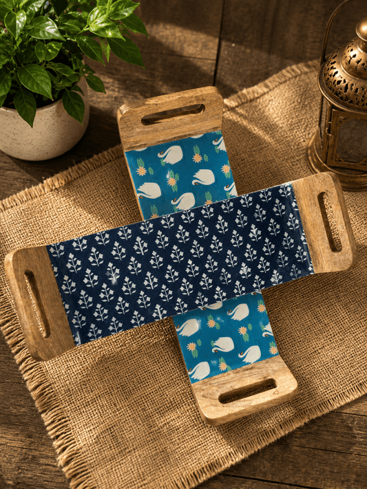Wooden Flat Serving Tray Set of 2