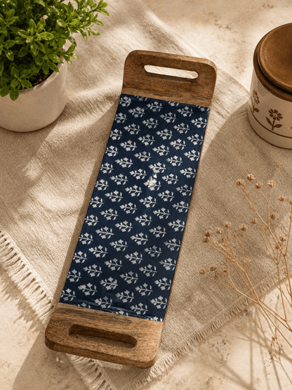 Wooden Flat Serving Tray Set of 2