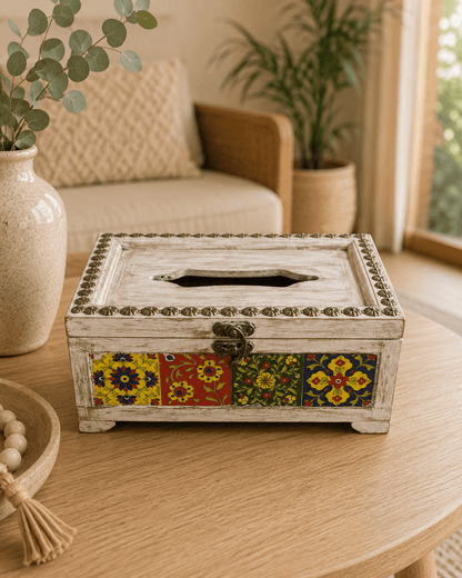 Wooden Tissue Box - Rustic