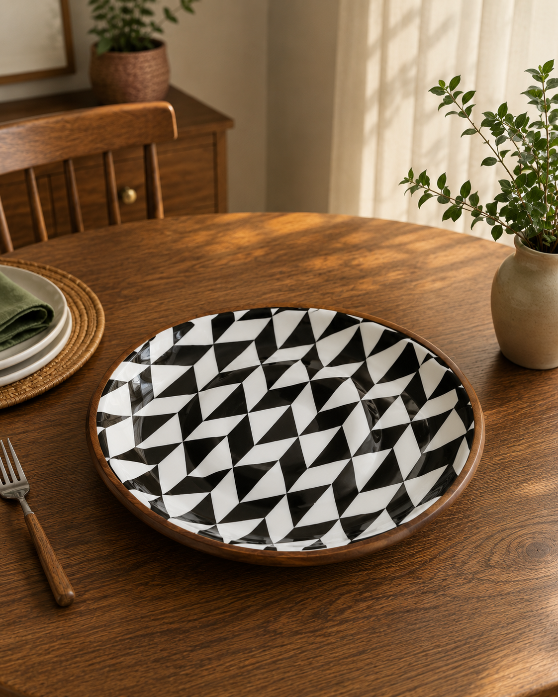 Wooden Dips Platter