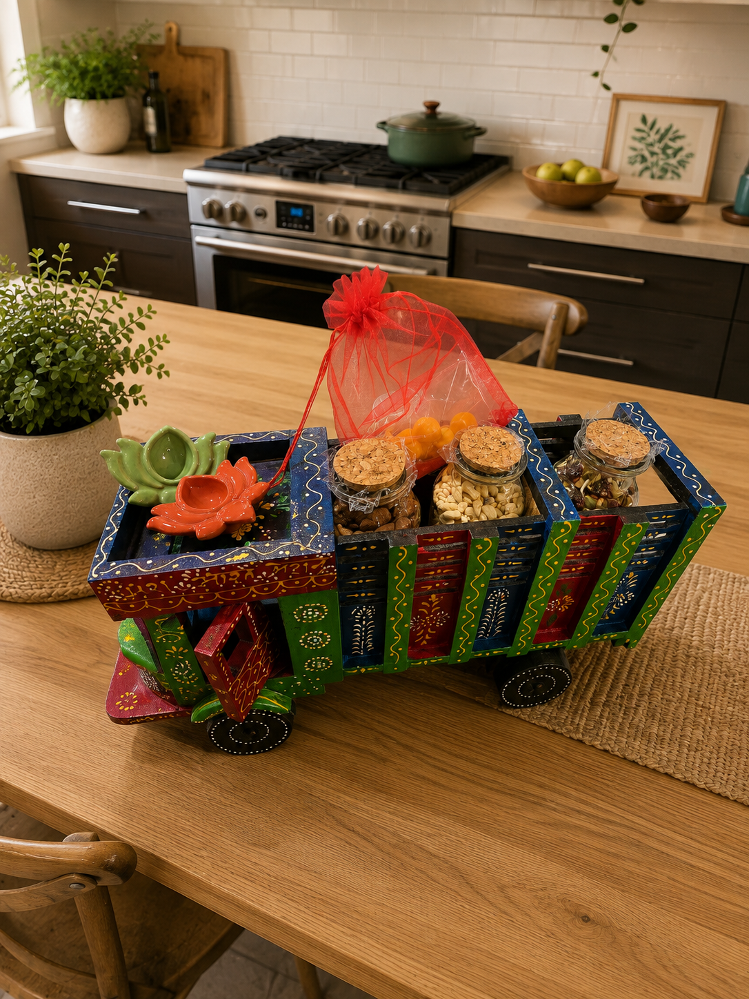 Diwali Hamper -  Large Hand-Painted Truck