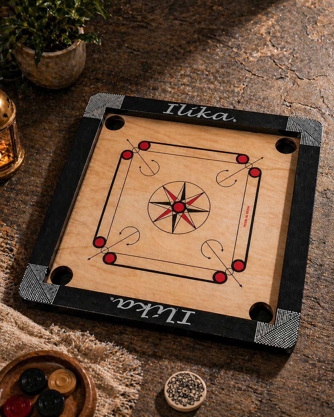 Wooden Carrom - 20 Inch