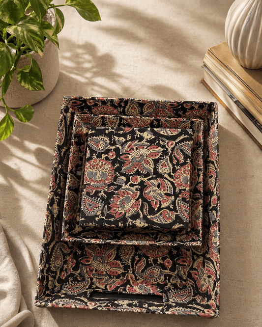 Fabric Tray Set Black