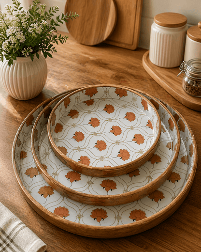 Village Pattern Set of 3 (Round)