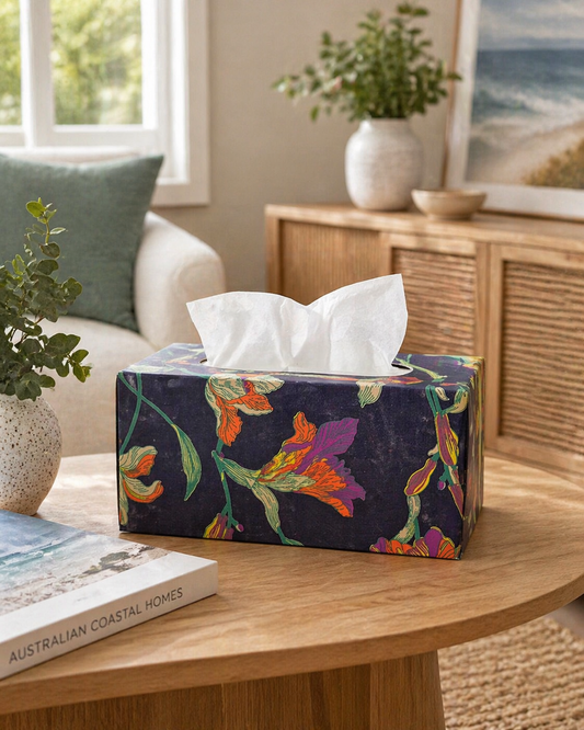 Fabric Tissue Box Blue