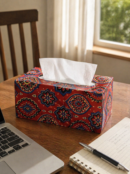 Fabric Tissue Box Orange
