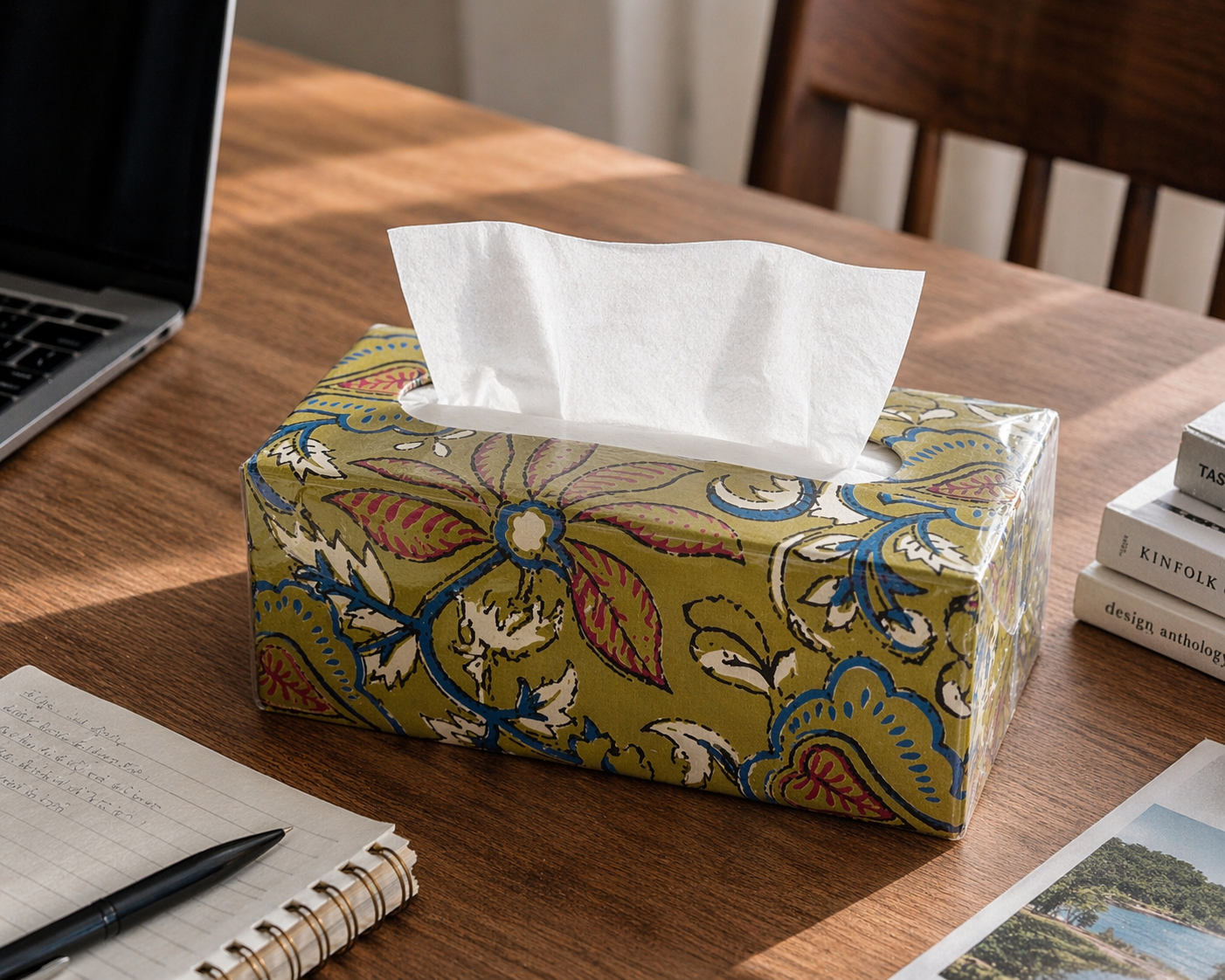 Fabric Tissue Box Green