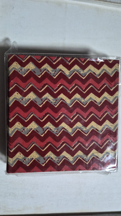 Fabric Tissue Box Red Square