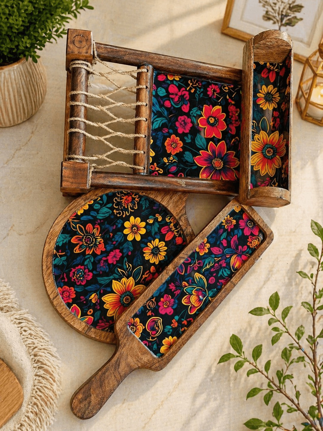Khatiya Set Floral Dark