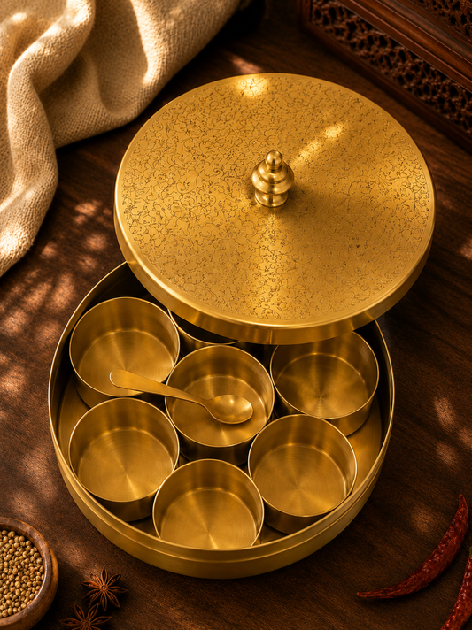 Brass Masala Box