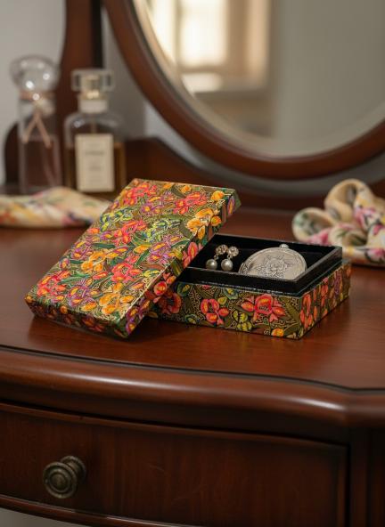 Hand-Painted Flat Storage Box