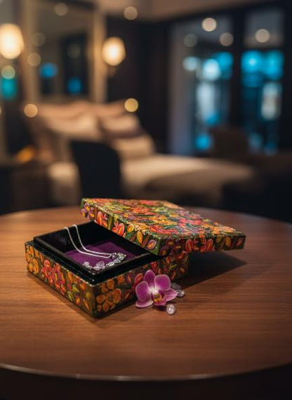 Hand-Painted Flat Storage Box