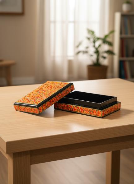 Hand-Painted Flat Storage Box