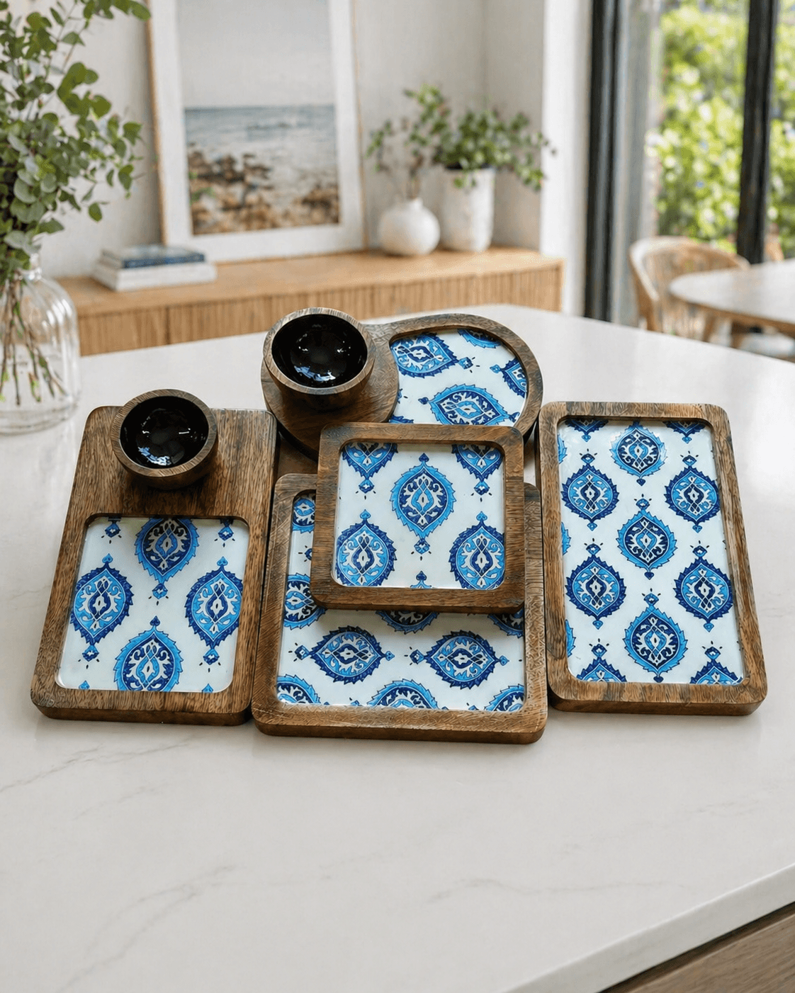 Wooden Platter Set